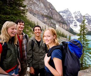 People with backpacks